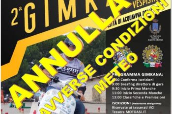 Rinvio 6° prova - Coppa Italia di Gimkana - Acquaviva delle Fonti - 10/10/2021
